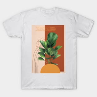 Mid Century Modern, Abstract Botanical Illustration T-Shirt